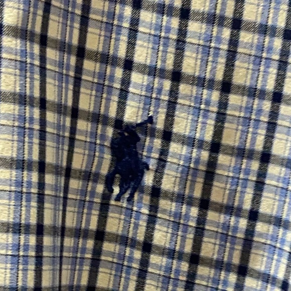 Ralph Lauren Men's XL Performance Blue and White Checkered Long Sleeve Button Up - Picture 4 of 12